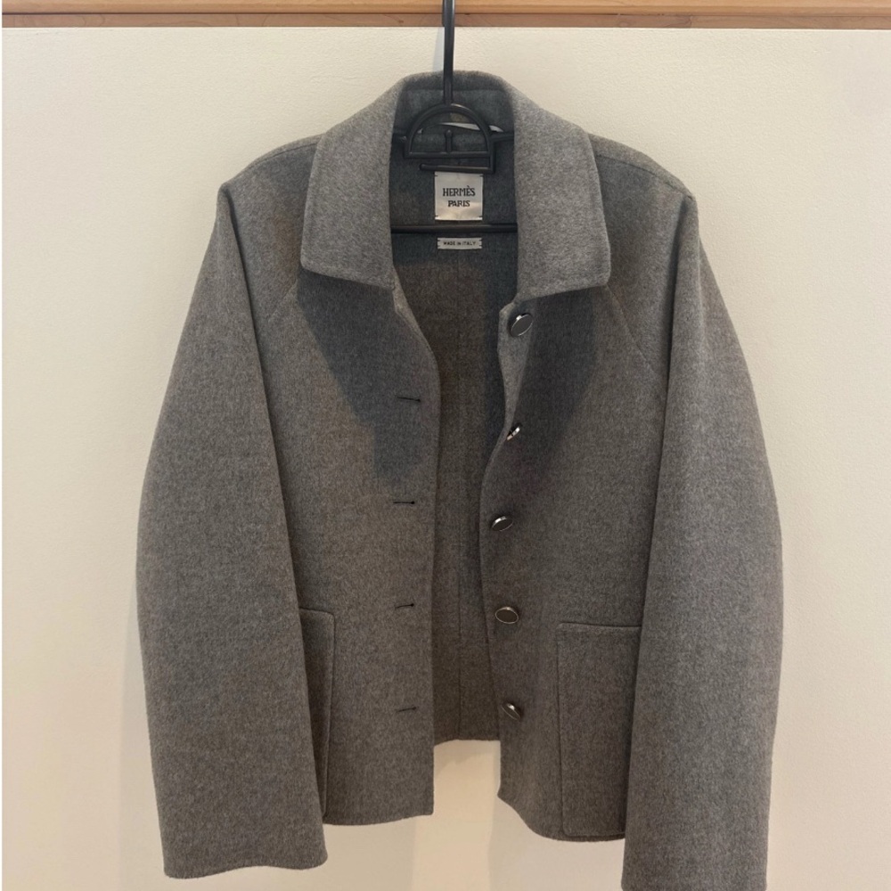 Pristine Hermes Double-Sided 100% Cashmere Jacket